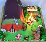 Sexy Camping cake